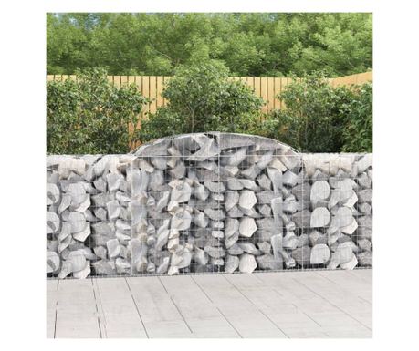 Coșuri gabion arcuite 3 buc, 300x50x100/120 cm fier galvanizat