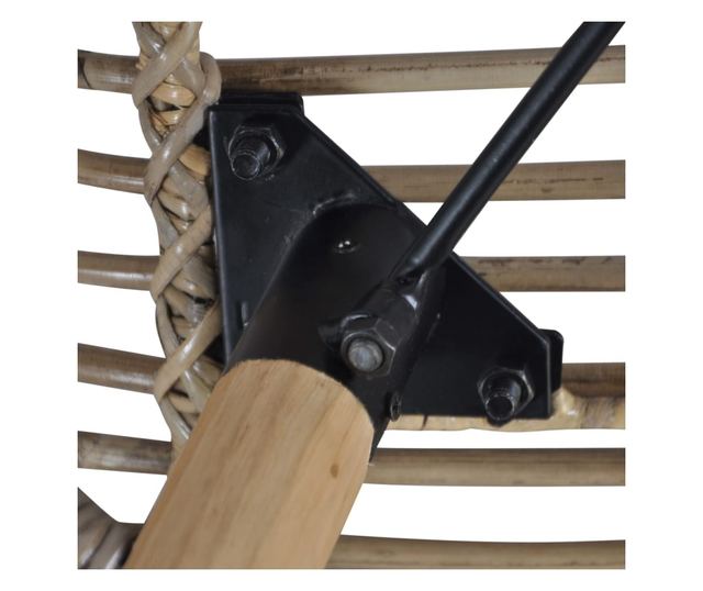 Kuhinjski stoli, 4 kosi, rjavi, naravni ratan