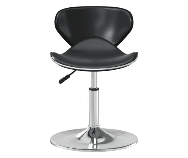 Barski stol, črn, umetno usnje