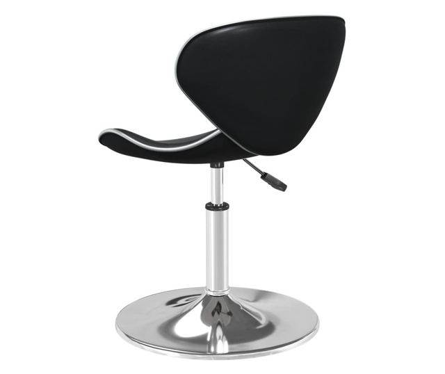 Barski stol, črn, umetno usnje