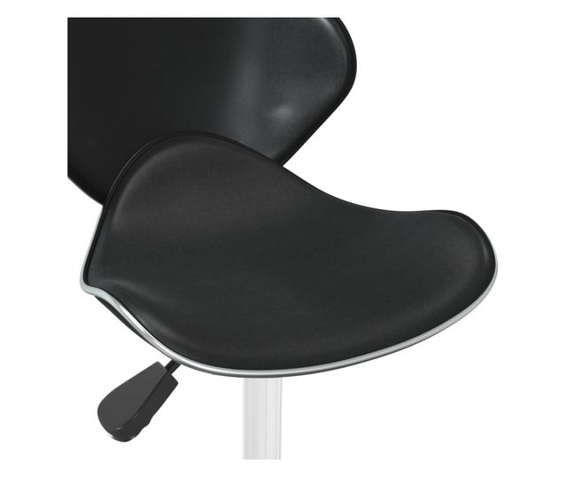 Barski stol, črn, umetno usnje