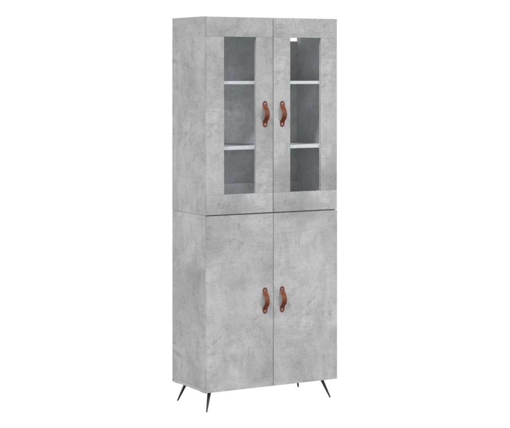 Visoka ormar, siva beton, 69,5x34x180, kompozitno drvo - 2