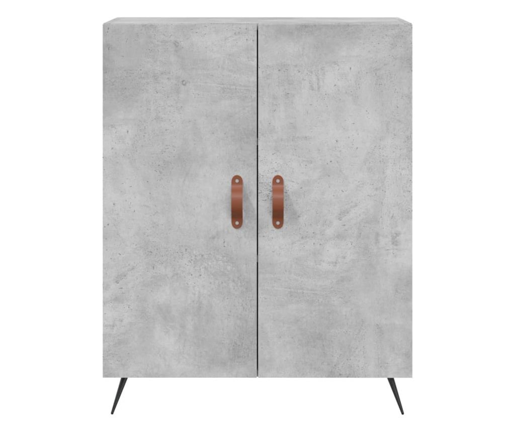 Visoka ormar, siva beton, 69,5x34x180, kompozitno drvo - 8