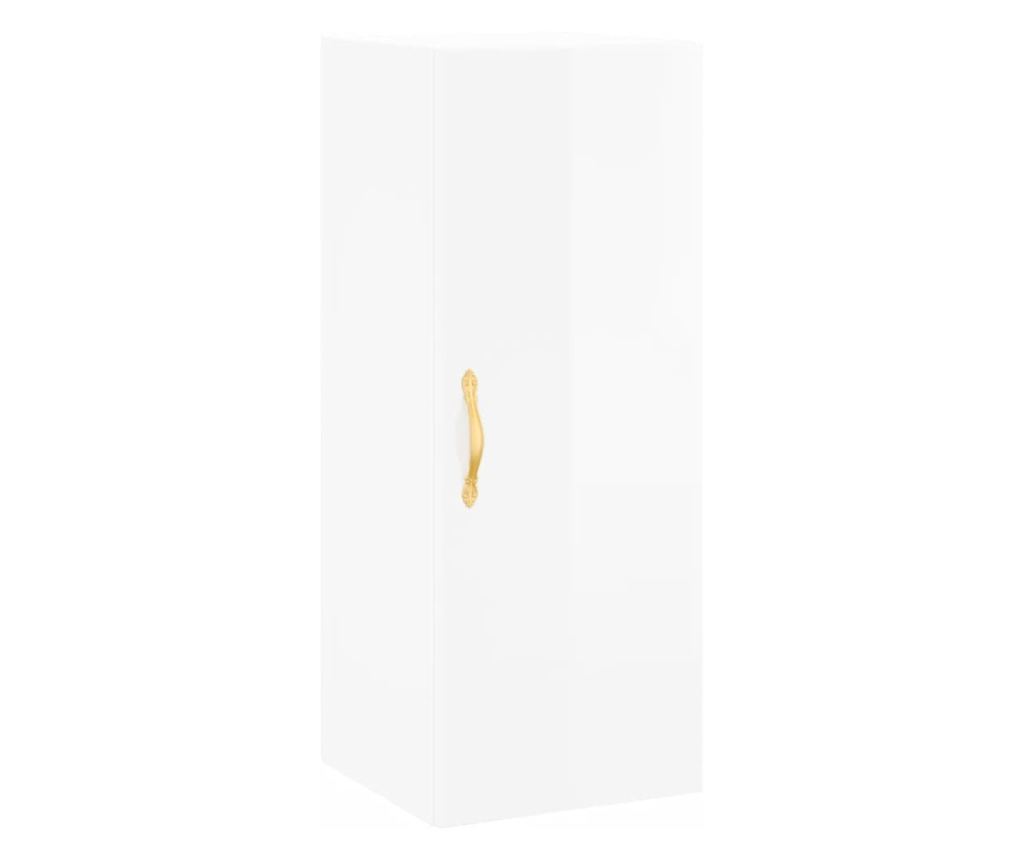 Visoki ormar, bijeli sjaj, 34,5x34x180 cm, konstruirano drvo - 7