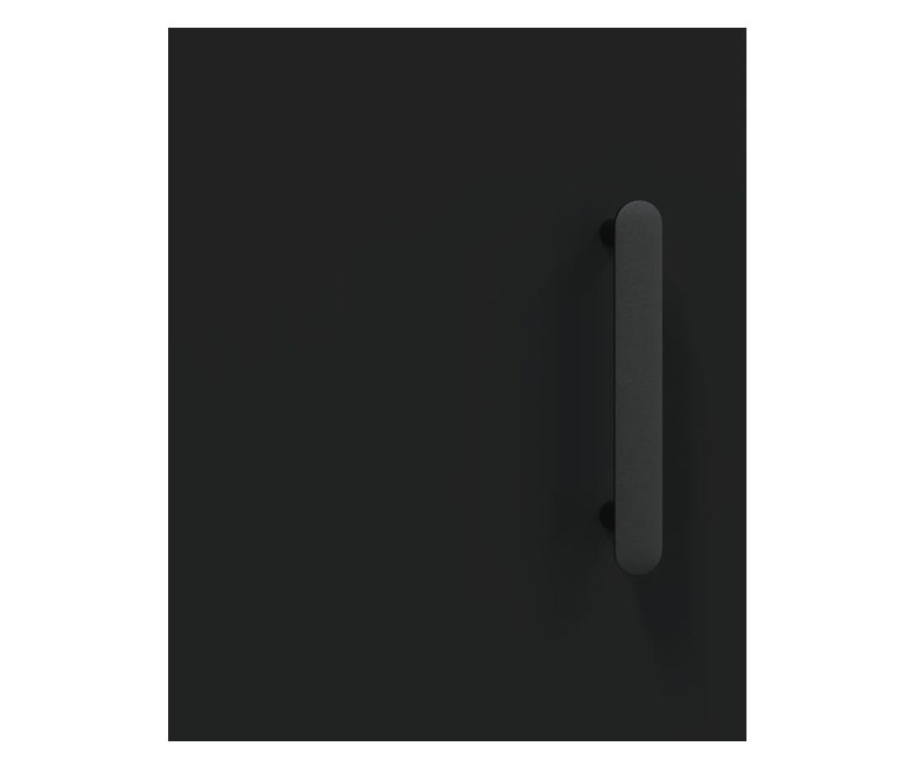 Visoka crna kompozitna drvena ormarić, 69,5x34x180 cm - 11