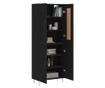 Visoka crna kompozitna drvena ormarić, 69,5x34x180 cm thumbnail 3