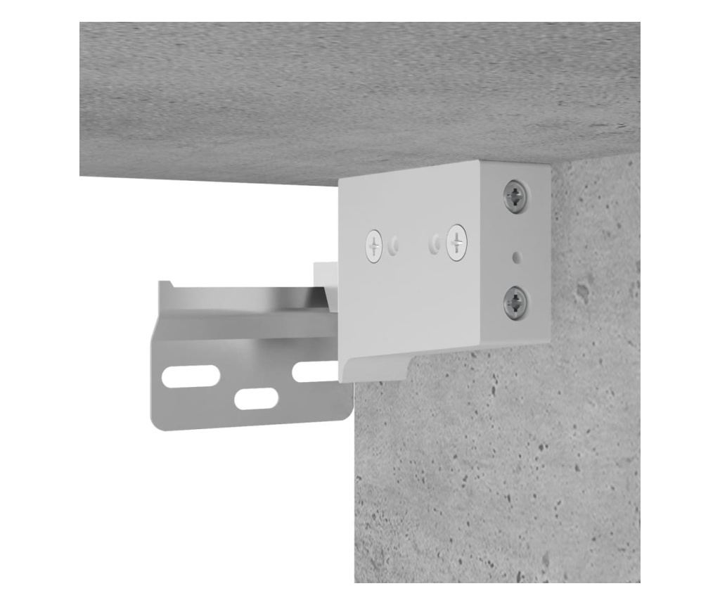 Visoka ormar, siva beton, 69,5x34x180, kompozitno drvo - 9