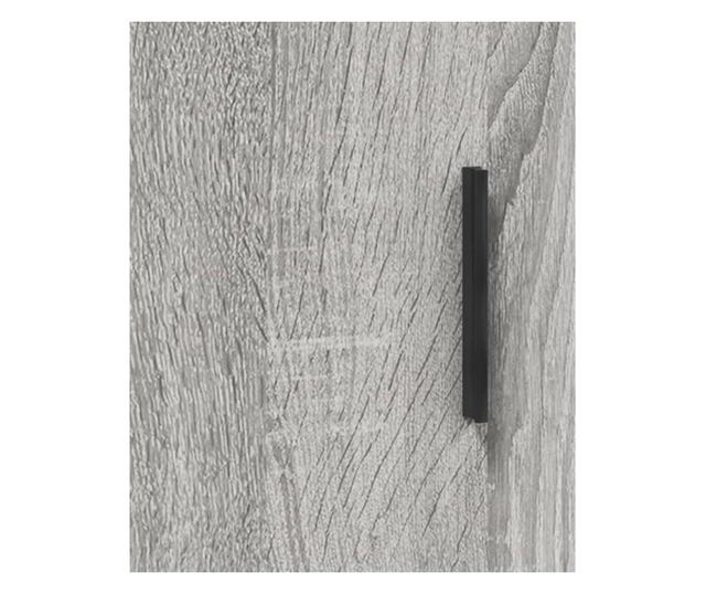 Висок шкаф, сив сонома, 69,5x34x180 см, инженерно дърво