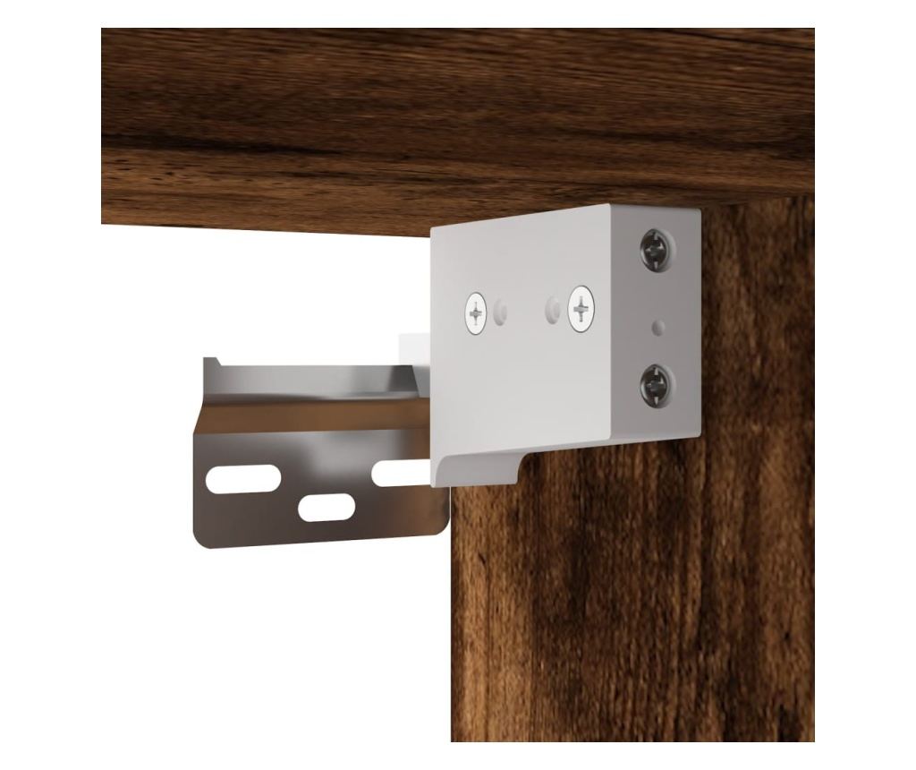 füstös tölgy színű szerelt fa fali szekrény 80 x 15 x 80 cm - 7