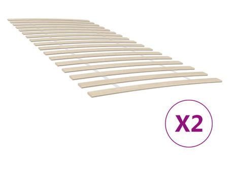 Zamjenske letvice za krevet s 34 letvice 2 kom 90x200 cm