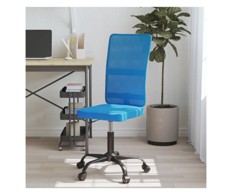 Scaun de birou reglabil în înălțime, albastru, plasă și textil