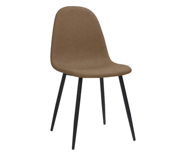 Stolice za kuhinju, 4 kom., tamnosmeđe, 45x54,5x87 cm, ekološka koža