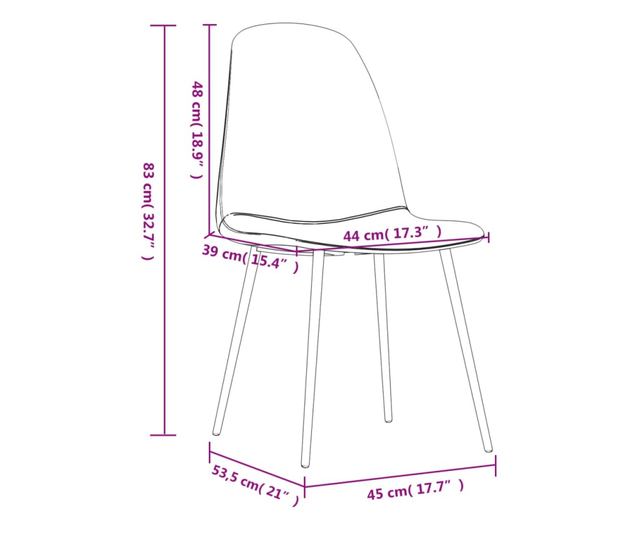 Stolice za kuhinju, 4 kom., tamnosmeđe, 45x54,5x87 cm, ekološka koža