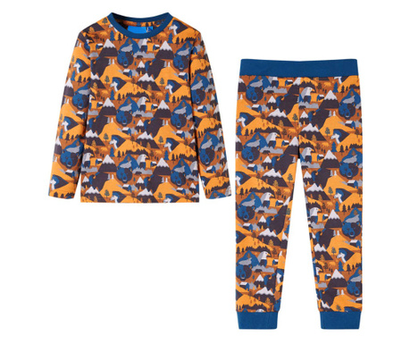 Pijamale de copii cu mâneci lungi cognac 92