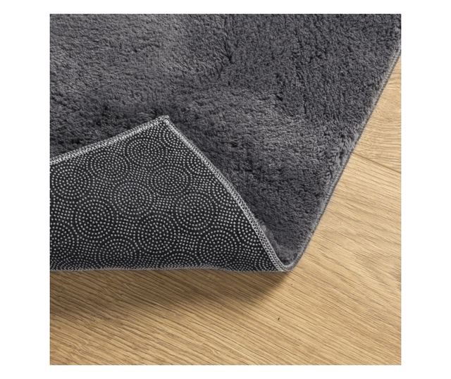 HUARTE antracit rövid szálú puha és mosható szőnyeg 160x230 cm