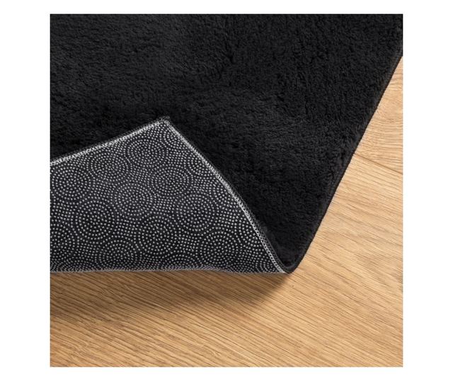 HUARTE fekete rövid szálú puha és mosható szőnyeg 200 x 280 cm