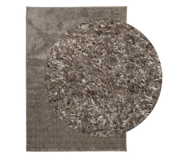 ISTAN szürke hosszú szálú fényes szőnyeg 140 x 200 cm