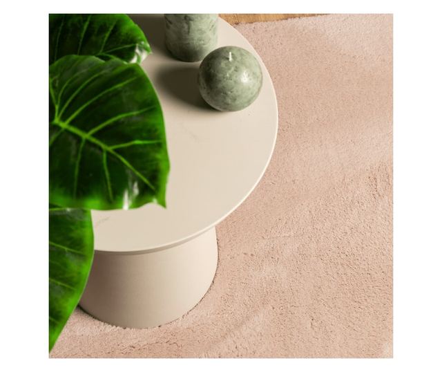 HUARTE púderszínű rövid szálú puha és mosható szőnyeg 120x170cm