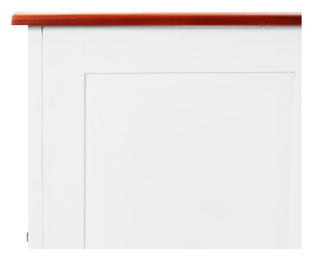 barna és fehér tömör akácfa tárolóláda fedéllel