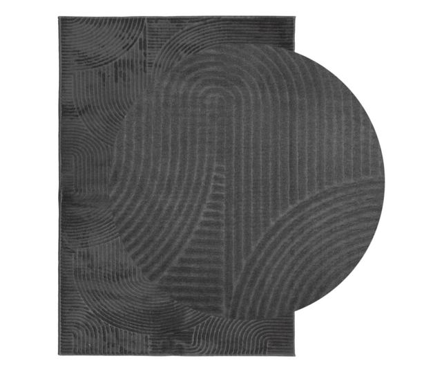 IZA antracit rövid szálú skandináv stílusú szőnyeg 140 x 200 cm