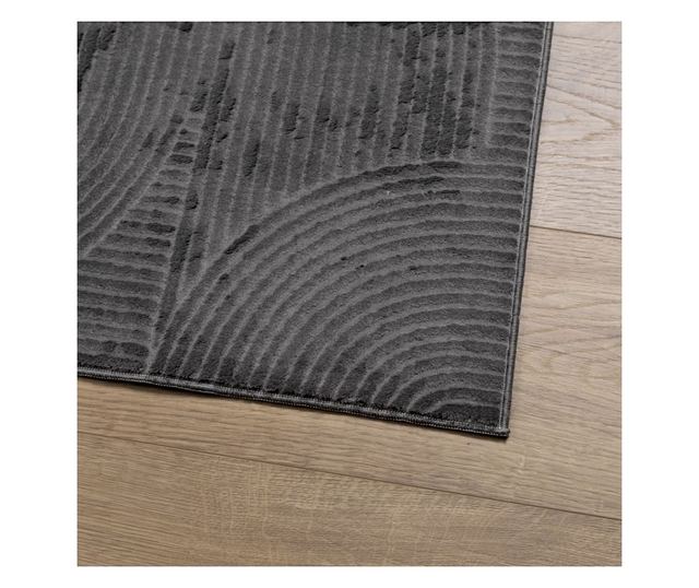 IZA antracit rövid szálú skandináv stílusú szőnyeg 140 x 200 cm