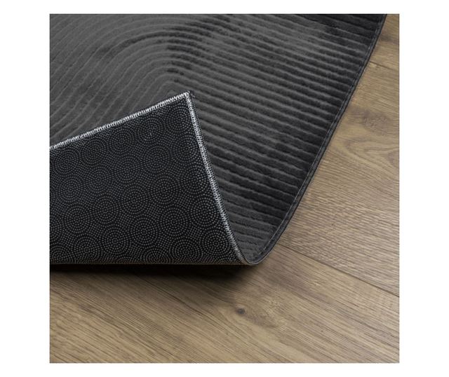 IZA antracit rövid szálú skandináv stílusú szőnyeg 140 x 200 cm