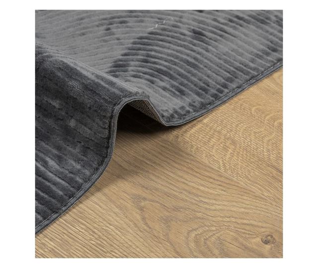 IZA antracit rövid szálú skandináv stílusú szőnyeg 140 x 200 cm