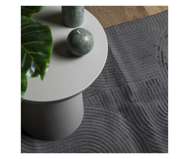 IZA antracit rövid szálú skandináv stílusú szőnyeg 140 x 200 cm