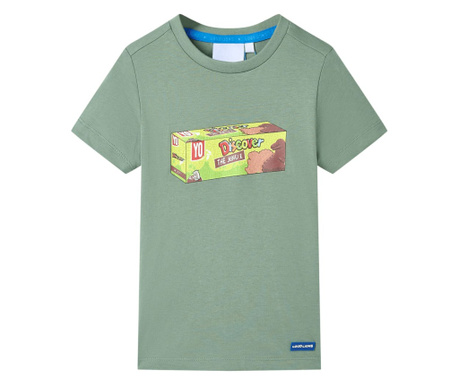 Tricou pentru copii cu mâneci scurte, kaki, 116