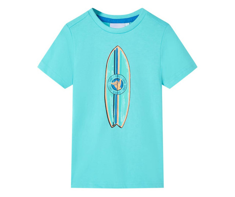 Tricou pentru copii cu mâneci scurte, turcoaz, 104