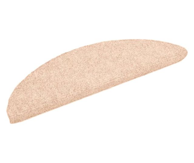vidaXL Covorașe autocolante de scări, 15 buc, 56x17x3 cm, cremă