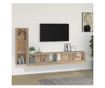 Set dulap TV, 3 piese, stejar sonoma, lemn prelucrat