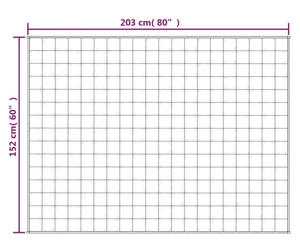 Утежечено одеяло, синьо, 152x203 см, 11 кг, текстил - 6