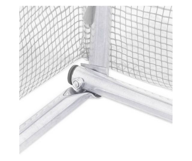 Оранжерия със стоманена рамка, бяла, 110 m², 22x5x2,3 m