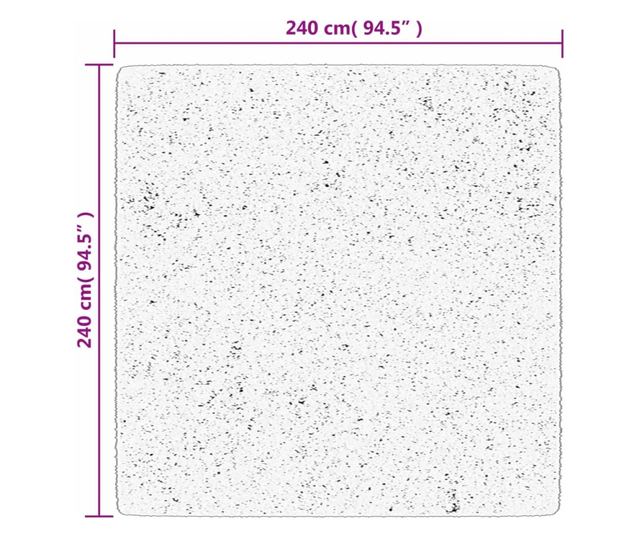 OVIEDO piros rövid szálú szőnyeg 240 x 240 cm