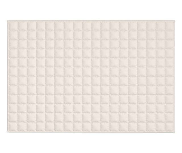 Претеглено одеяло, светло кремаво, 122x183 см, 9 кг, текстил