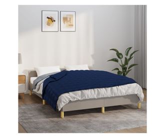 Pătură grea, albastru, 152x203 cm, 11 kg, textil