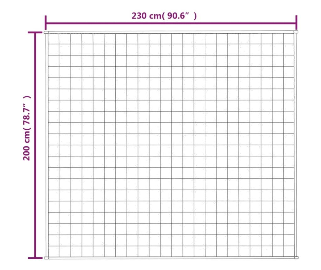 Pătură grea, albastru, 200x230 cm, 13 kg, material textil - 6