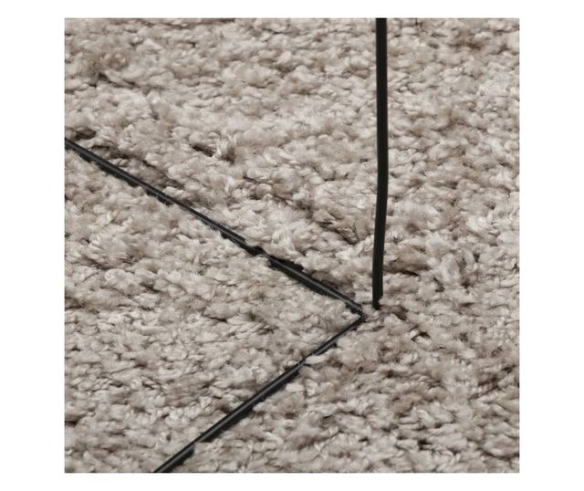 PAMPLONA bézs magas szálú bolyhos modern szőnyeg 80 x 250 cm