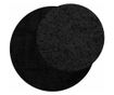PAMPLONA fekete magas szálú bolyhos modern szőnyeg Ø 120 cm
