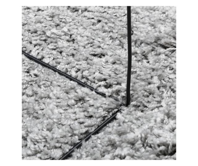 PAMPLONA szürke magas szálú bolyhos modern szőnyeg 100 x 200 cm