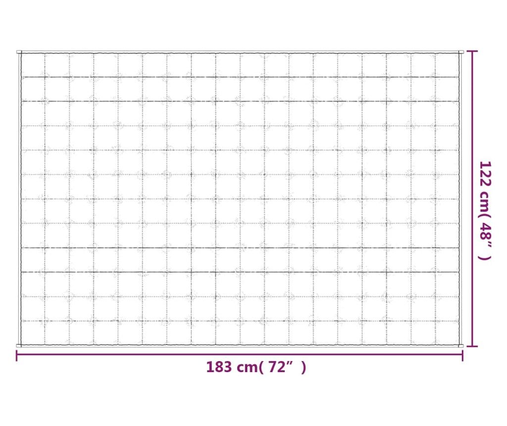 Utješna deka, svijetlo krem, 122x183 cm, 9 kg, Tekstil - 6