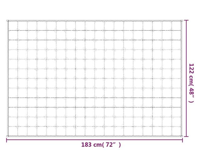 Претеглено одеяло, светло кремаво, 122x183 см, 9 кг, текстил