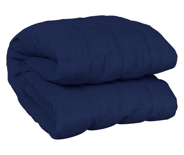 Pătură grea, albastru, 152x203 cm, 11 kg, textil