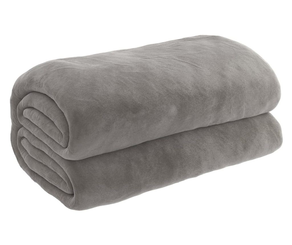 Утеждо одеяло с калъф, сиво, 200x220 см, 13 кг, текстилен материал - 2