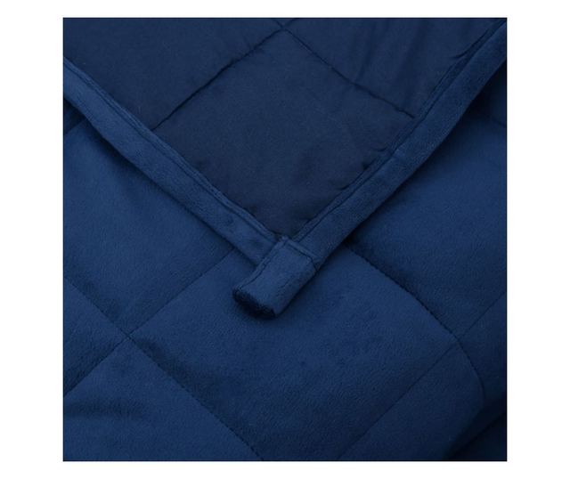 Утежечено одеяло, синьо, 200x220 см, 9 кг, текстил