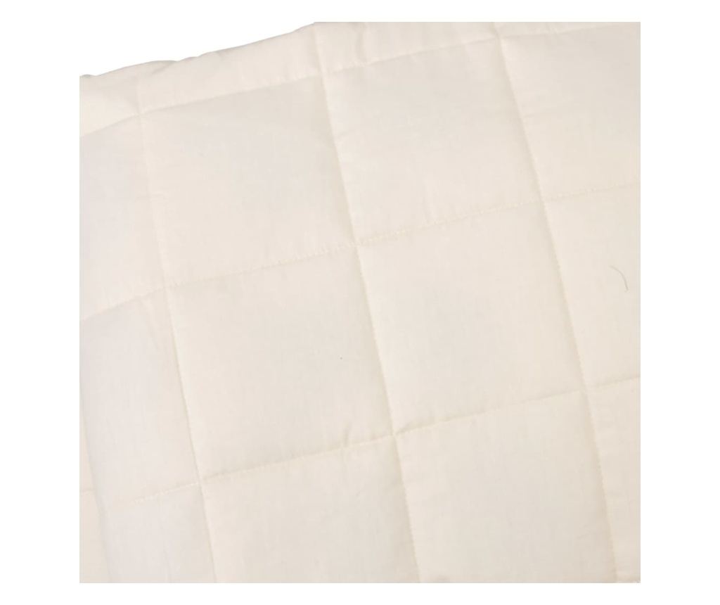 Терапевтично одеяло, светло кремаво, 152x203 см, 7 кг, текстил - 4