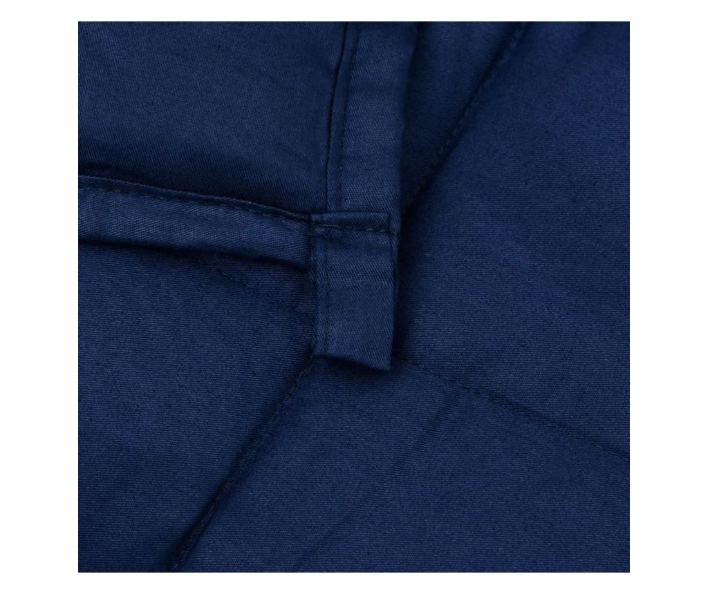 Pătură grea, albastru, 200x230 cm, 13 kg, material textil - 5