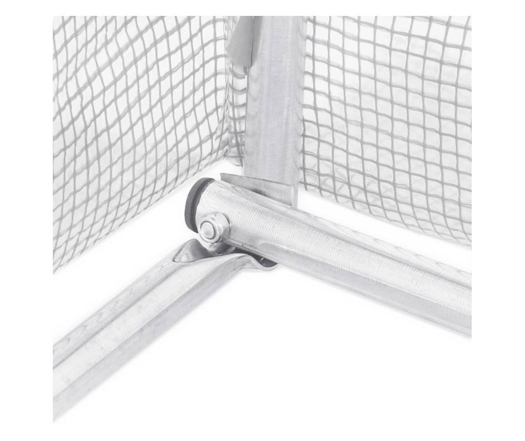 Оранжерия с метална рамка, бяла, 90 кв.м, 18x5x2,3 м - 8