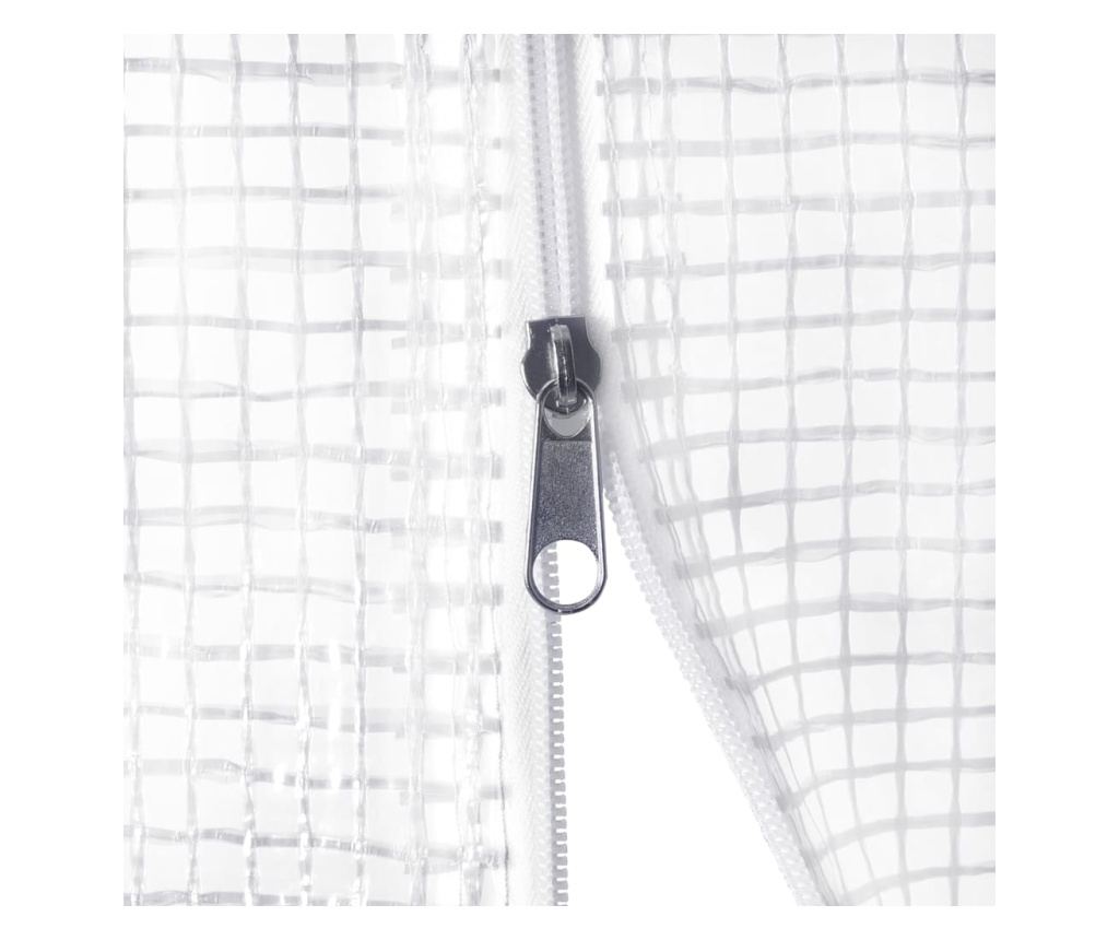 Оранжерия със стоманена рамка, бяла, 100 m², 20x5x2,3 m - 10